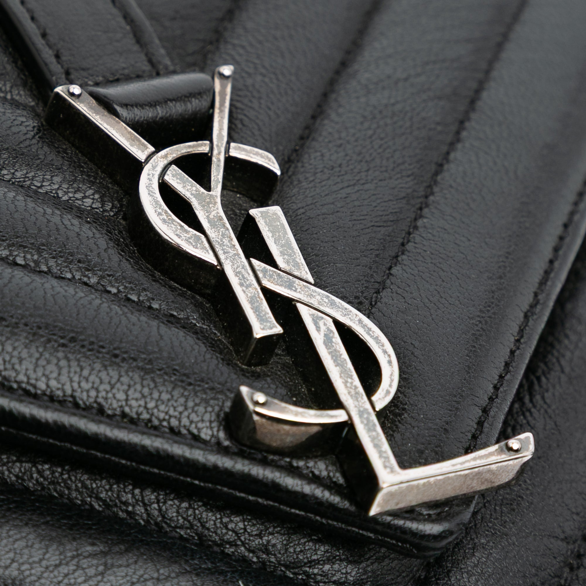 Medium Quilted Chevron Sheepskin College Satchel