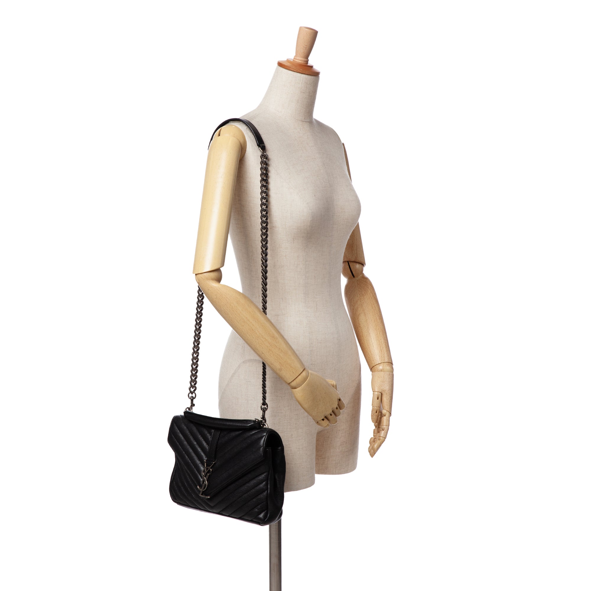 Medium Quilted Chevron Sheepskin College Satchel