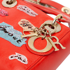 Mini Calfskin Sequin Embellished Lady Dior