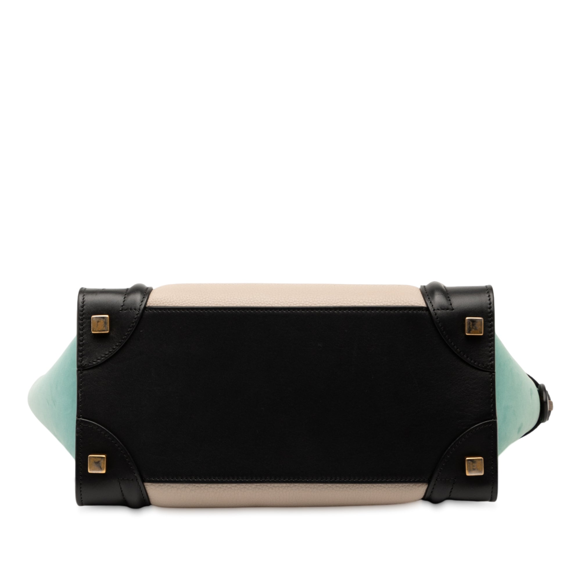 Micro Tricolor Leather Luggage Tote