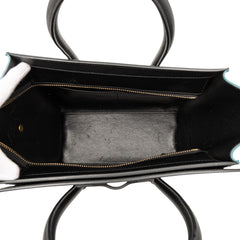 Micro Tricolor Leather Luggage Tote