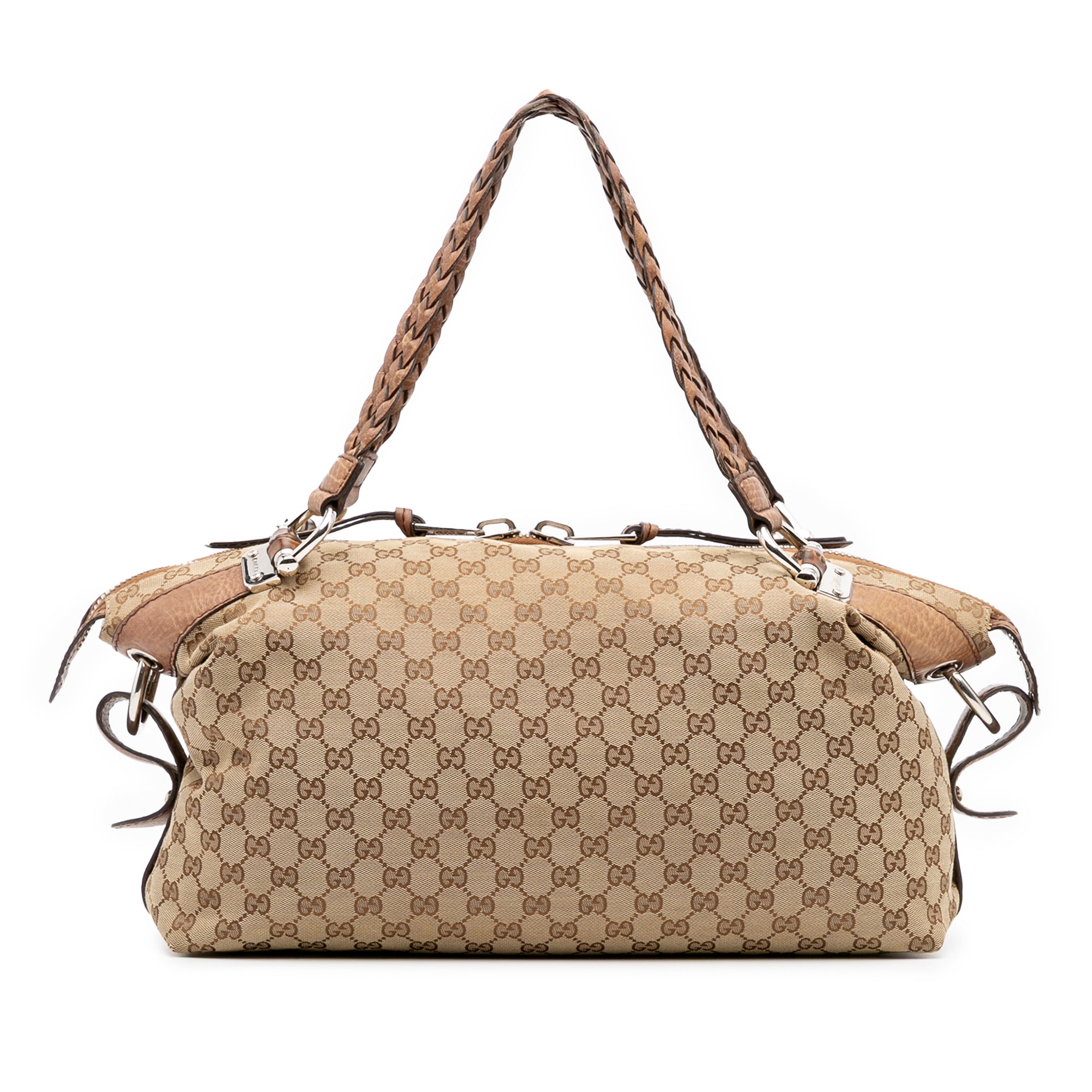 Medium GG Canvas Bamboo Bar Tote