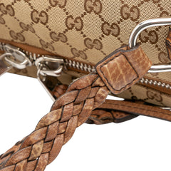 Medium GG Canvas Bamboo Bar Tote