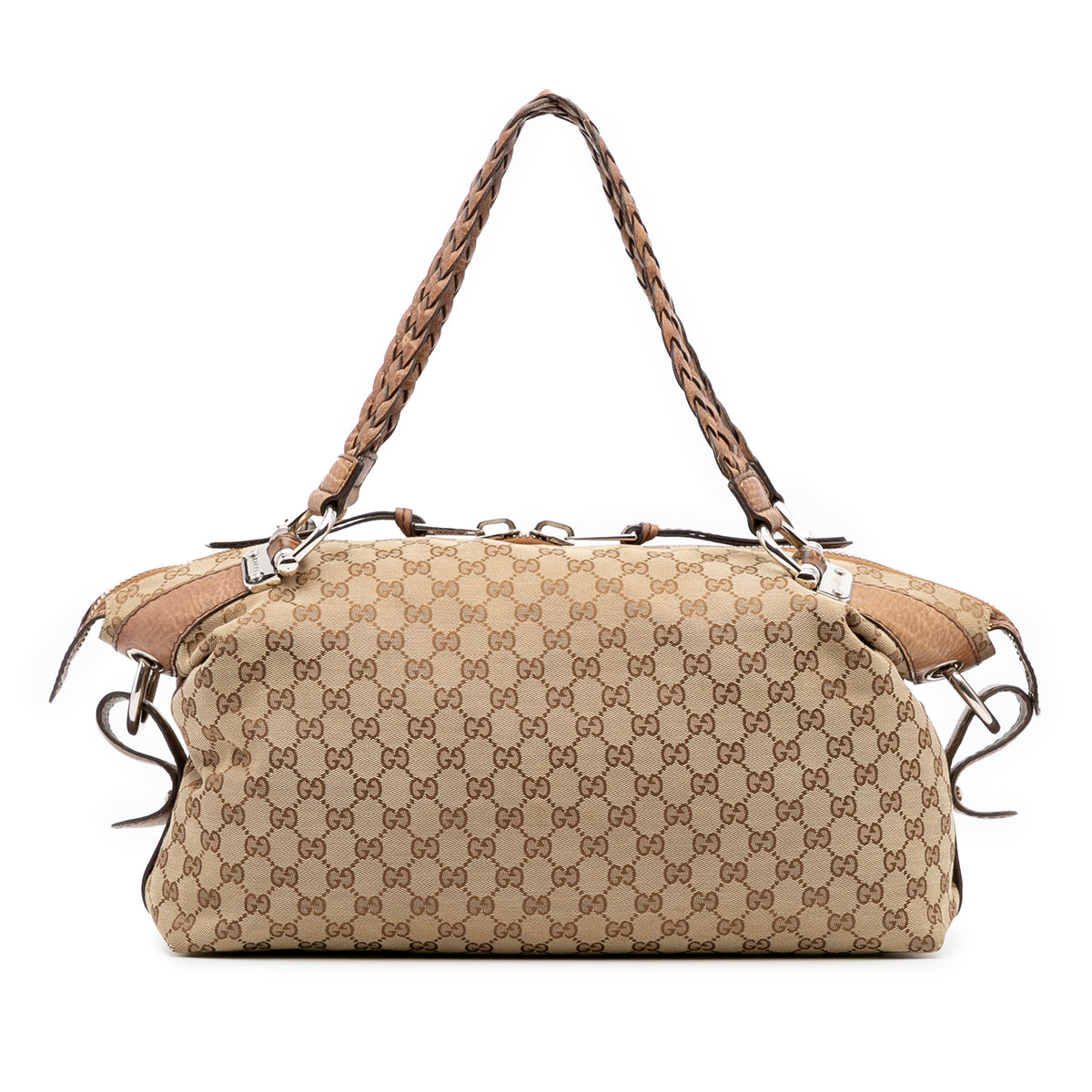 Medium GG Canvas Bamboo Bar Tote