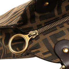 Zucca Zebra Print Canvas Diavolo Trapezio Handbag
