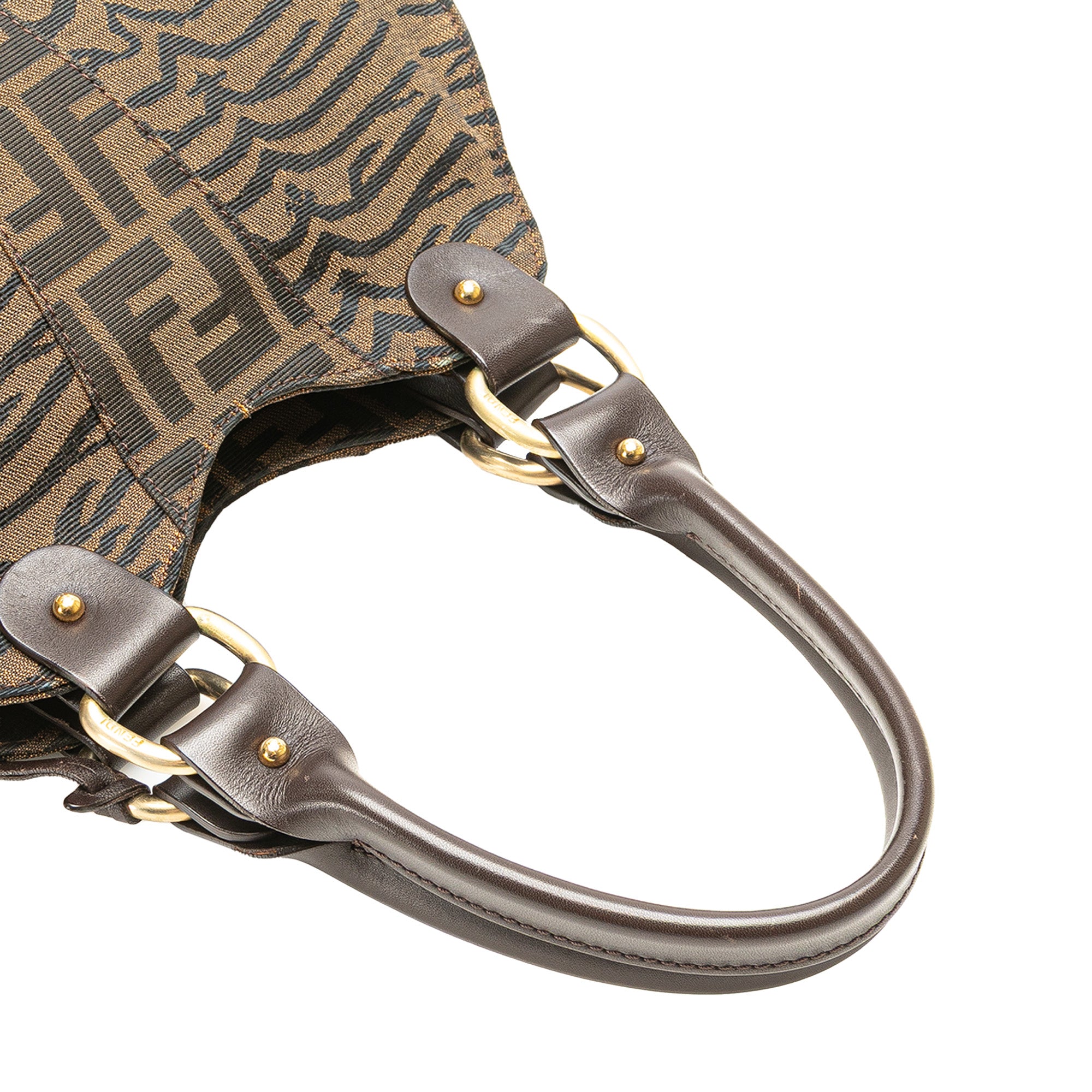 Zucca Zebra Print Canvas Diavolo Trapezio Handbag