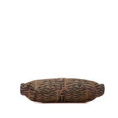 Zucca Zebra Print Canvas Diavolo Trapezio Handbag