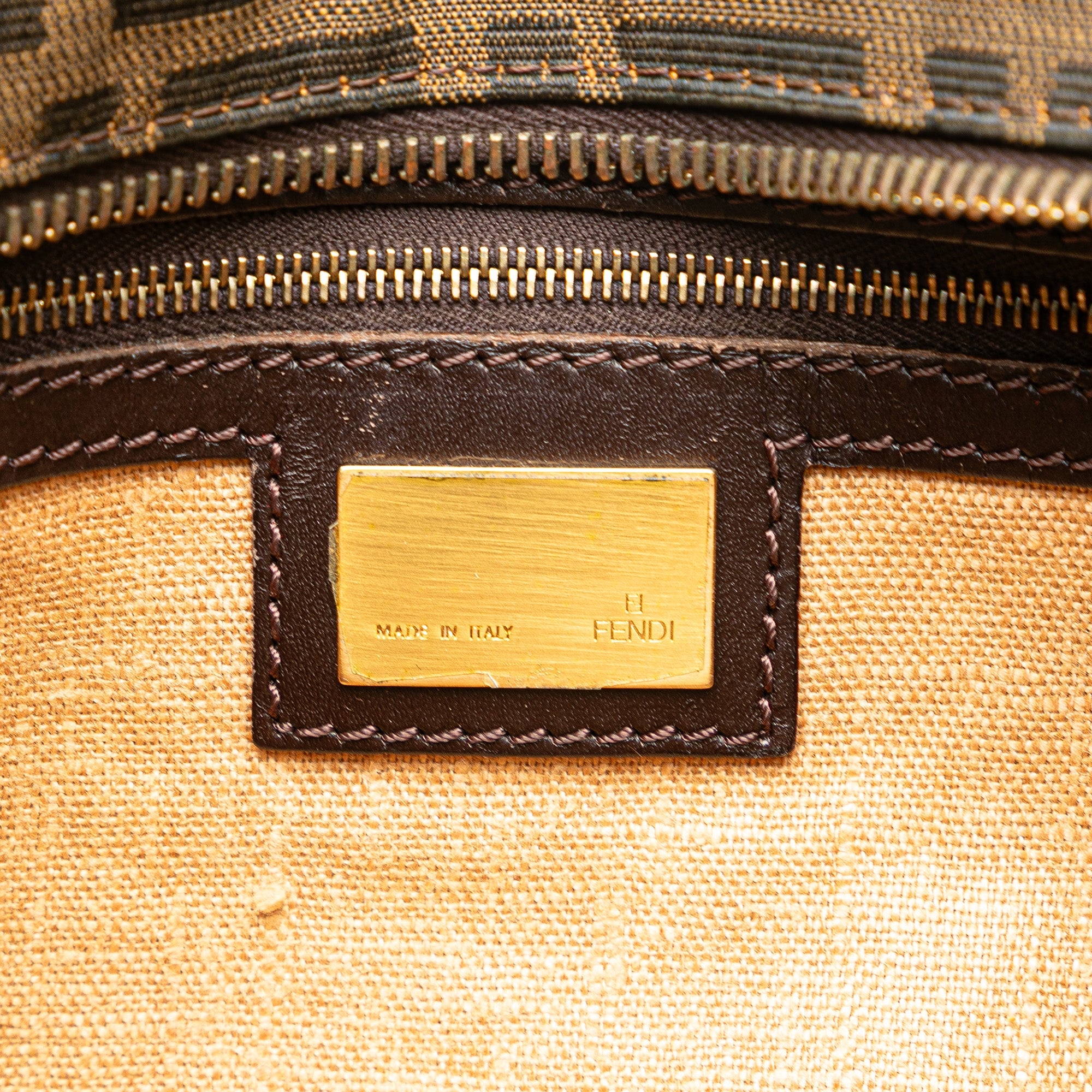 Zucca Zebra Print Canvas Diavolo Trapezio Handbag