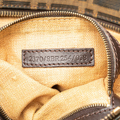 Zucca Zebra Print Canvas Diavolo Trapezio Handbag
