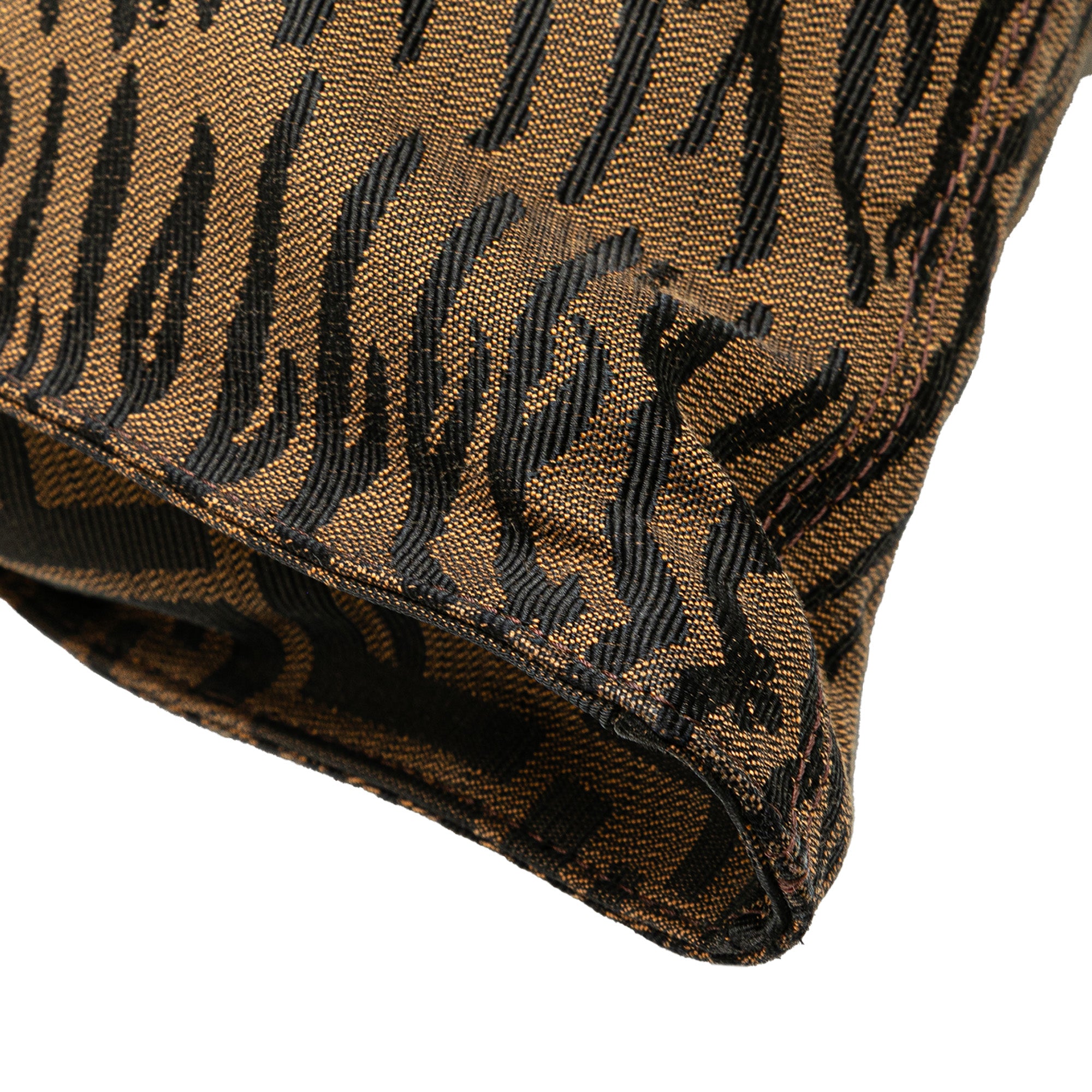 Zucca Zebra Print Canvas Diavolo Trapezio Handbag