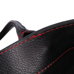 Medium Leather Patchwork and House Check Banner Satchel