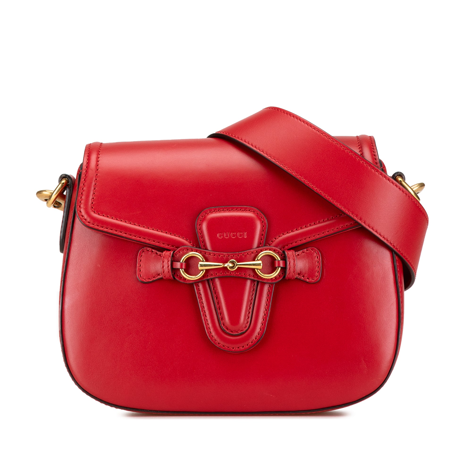 Medium Leather Lady Web Crossbody