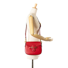 Medium Leather Lady Web Crossbody