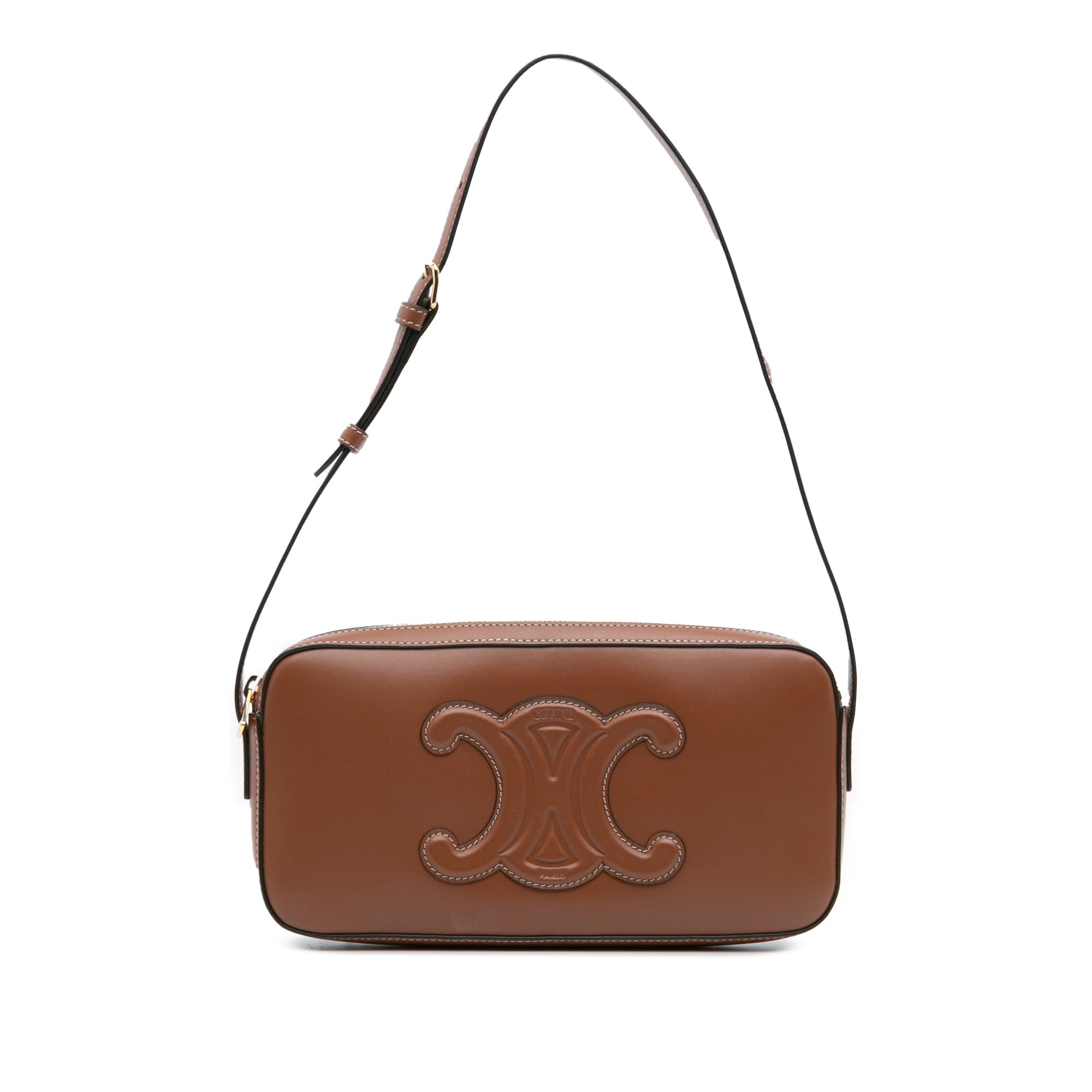 Mini Calfskin Cuir Triomphe Camera Shoulder Bag