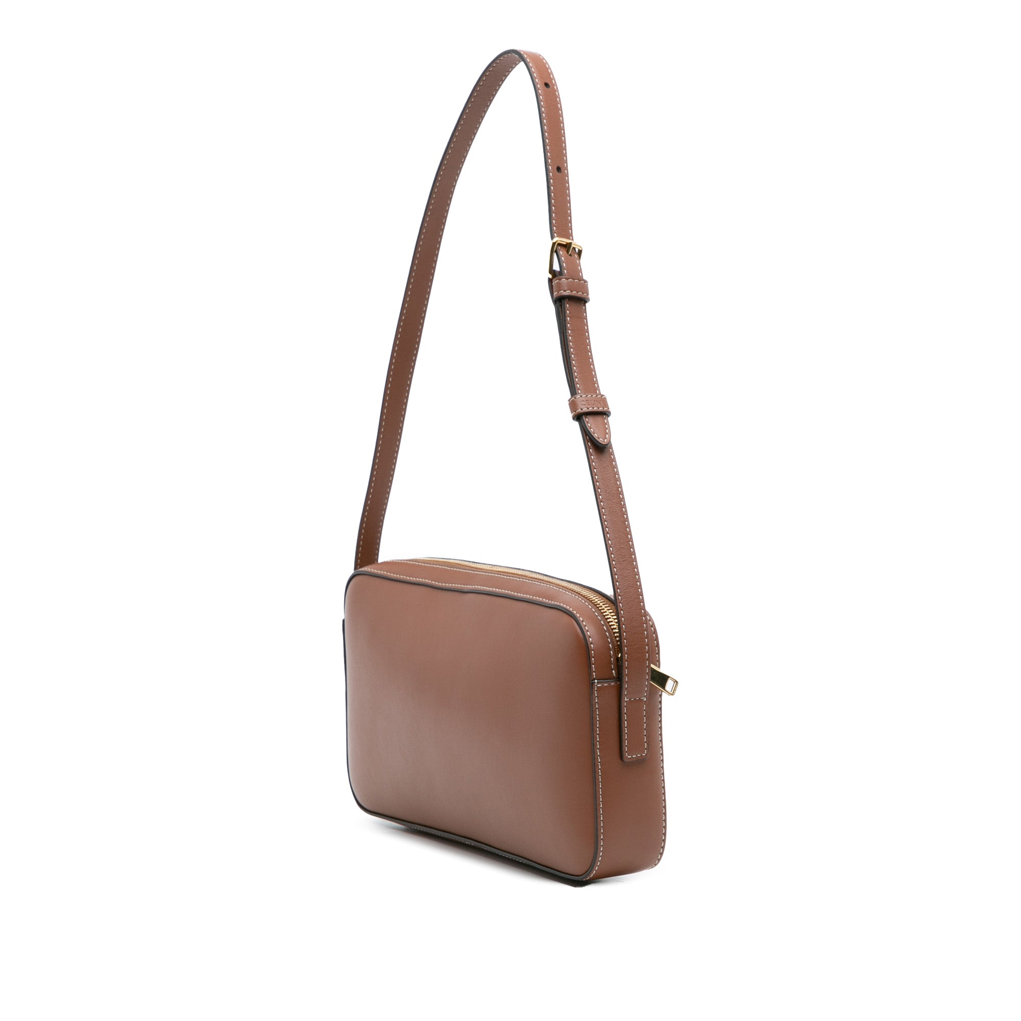 Mini Calfskin Cuir Triomphe Camera Shoulder Bag