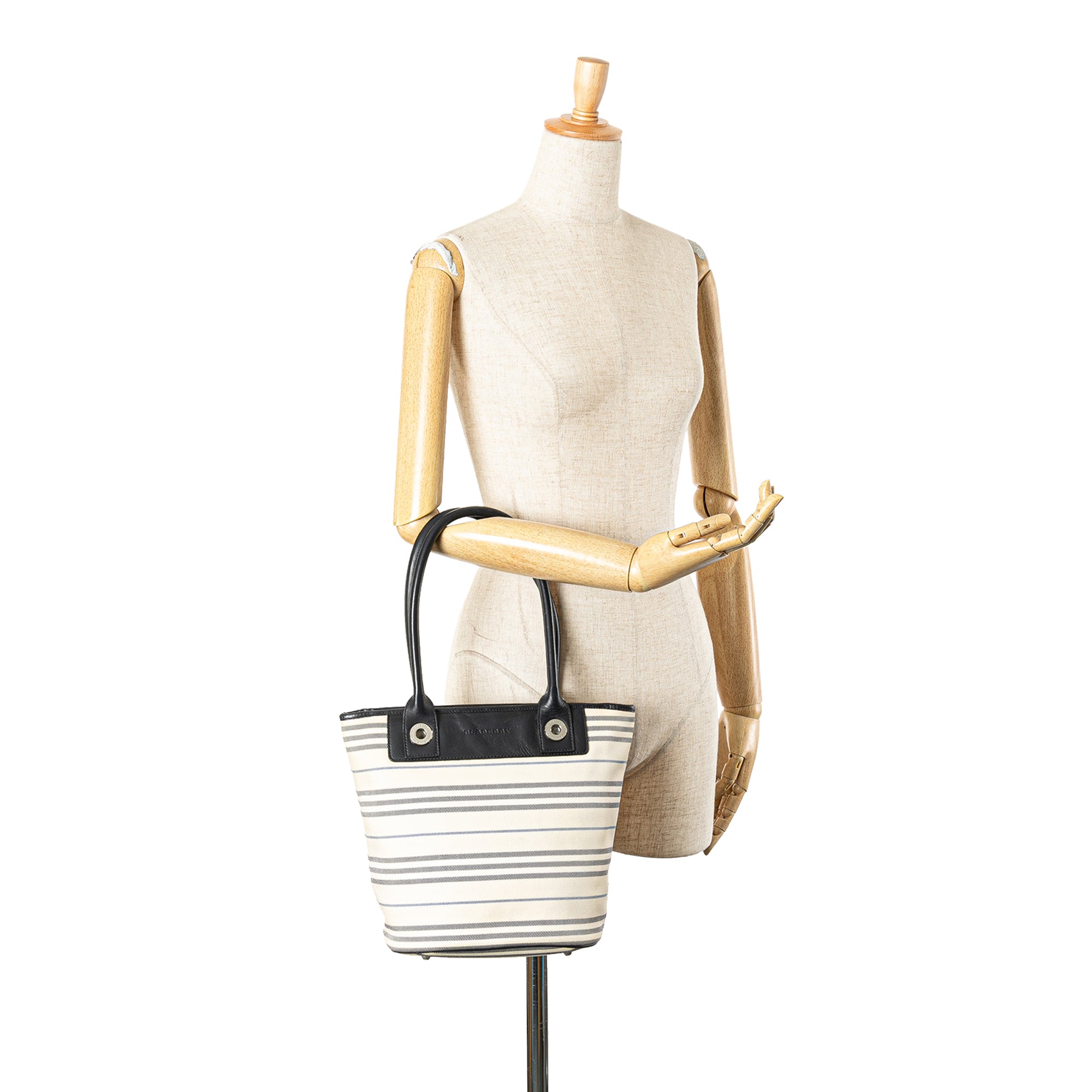 Stripes Canvas Shoulder Bag