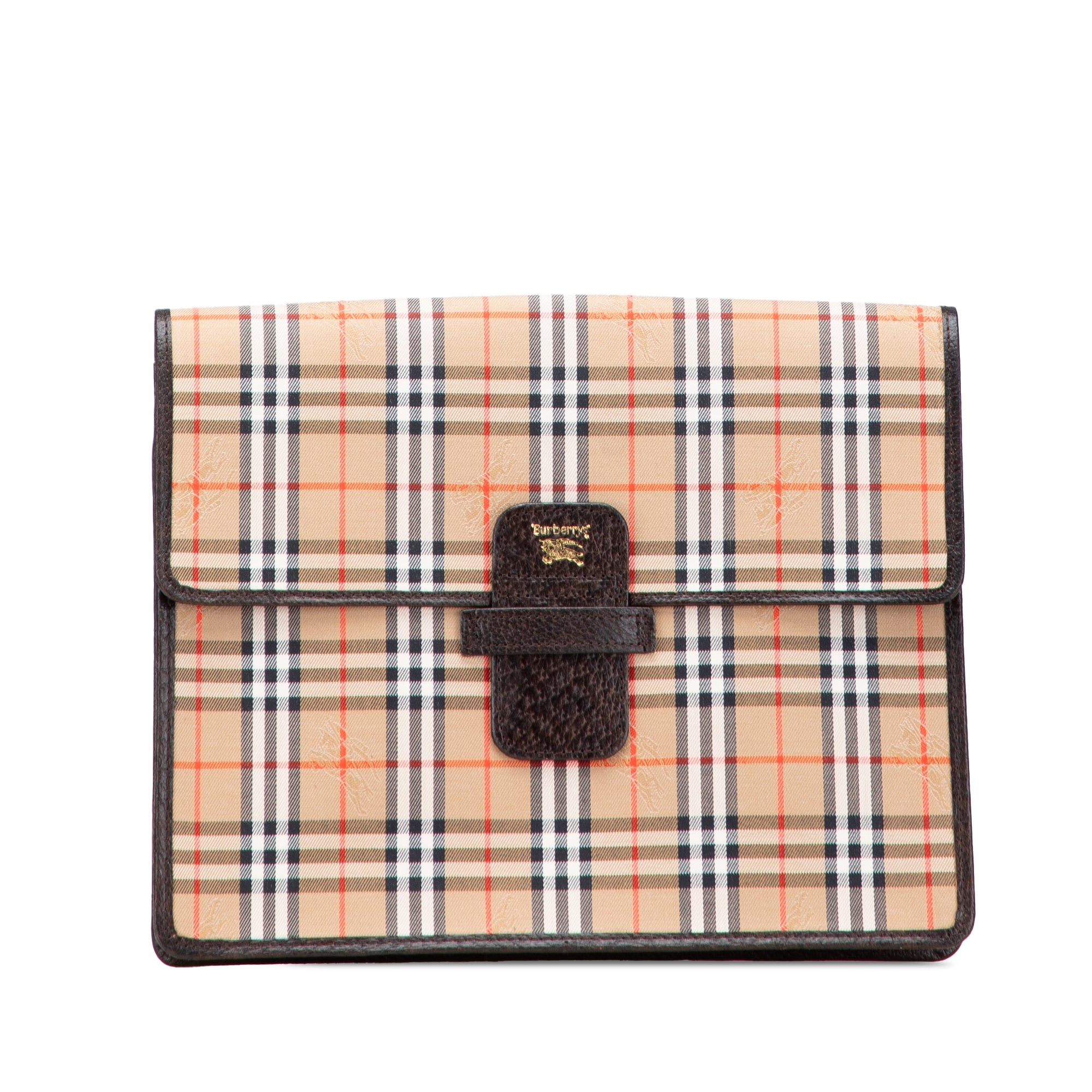 Haymarket Check Canvas Clutch