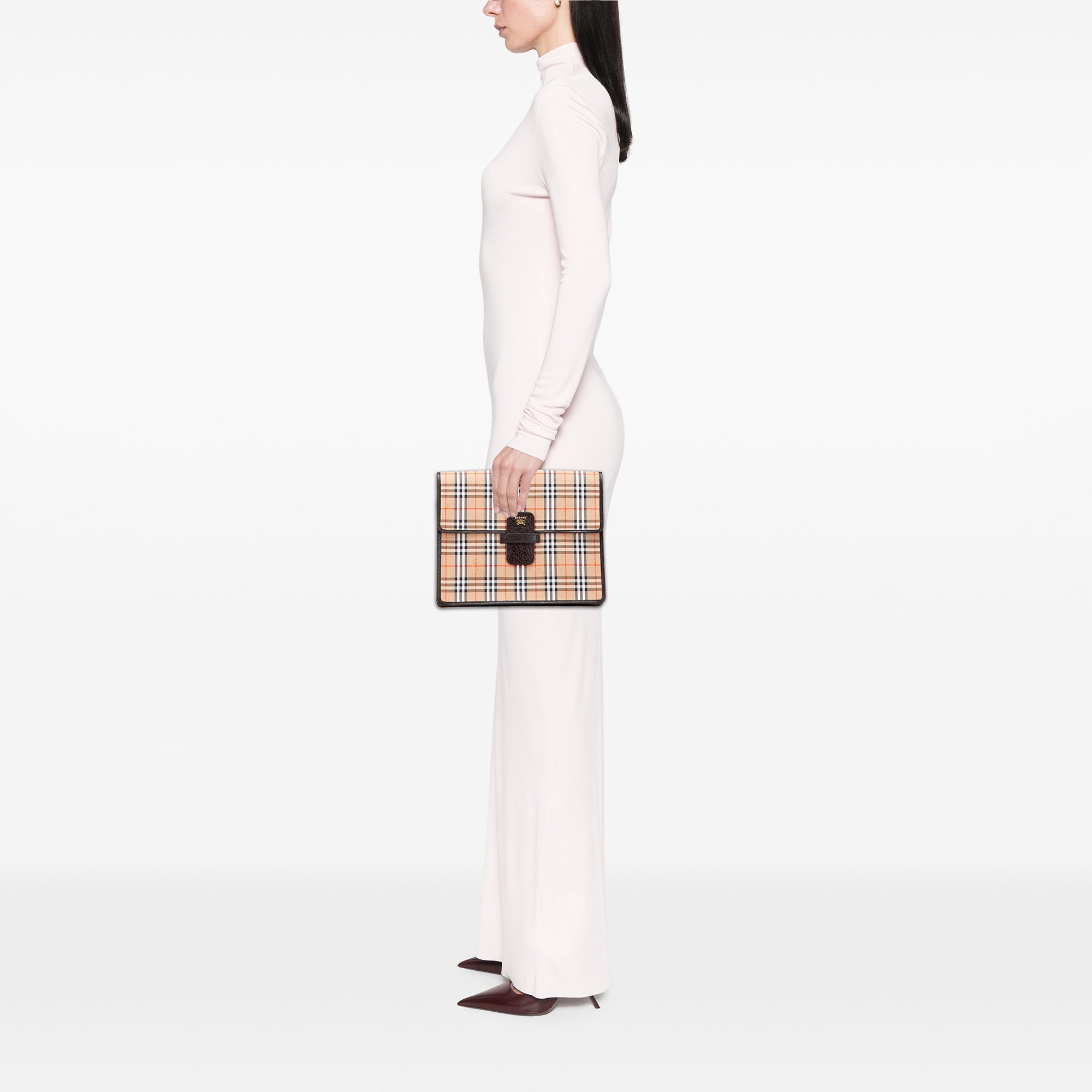 Haymarket Check Canvas Clutch