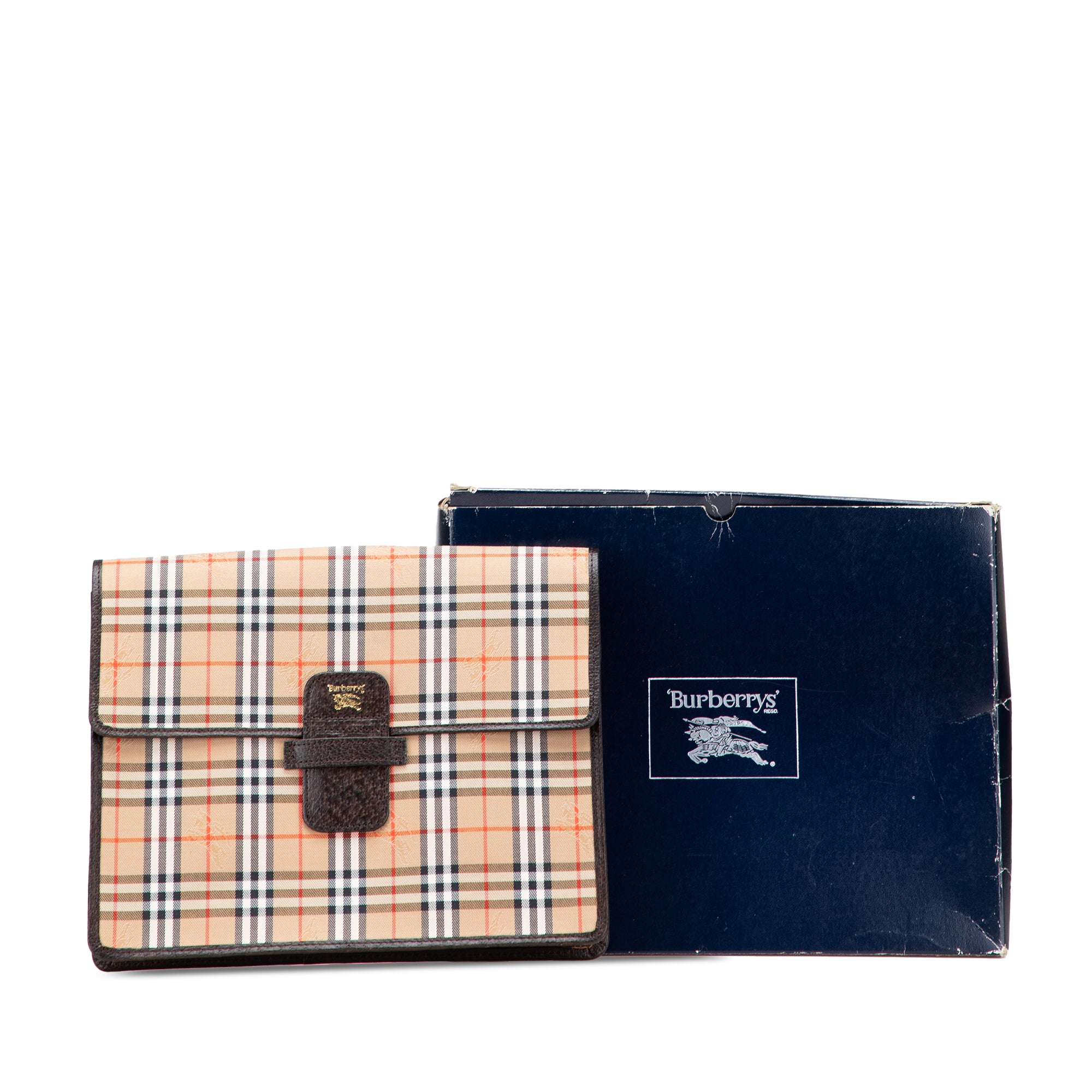 Haymarket Check Canvas Clutch