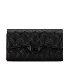 CC Quilted Lambskin Flap Continental Wallet