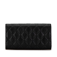 CC Quilted Lambskin Flap Continental Wallet