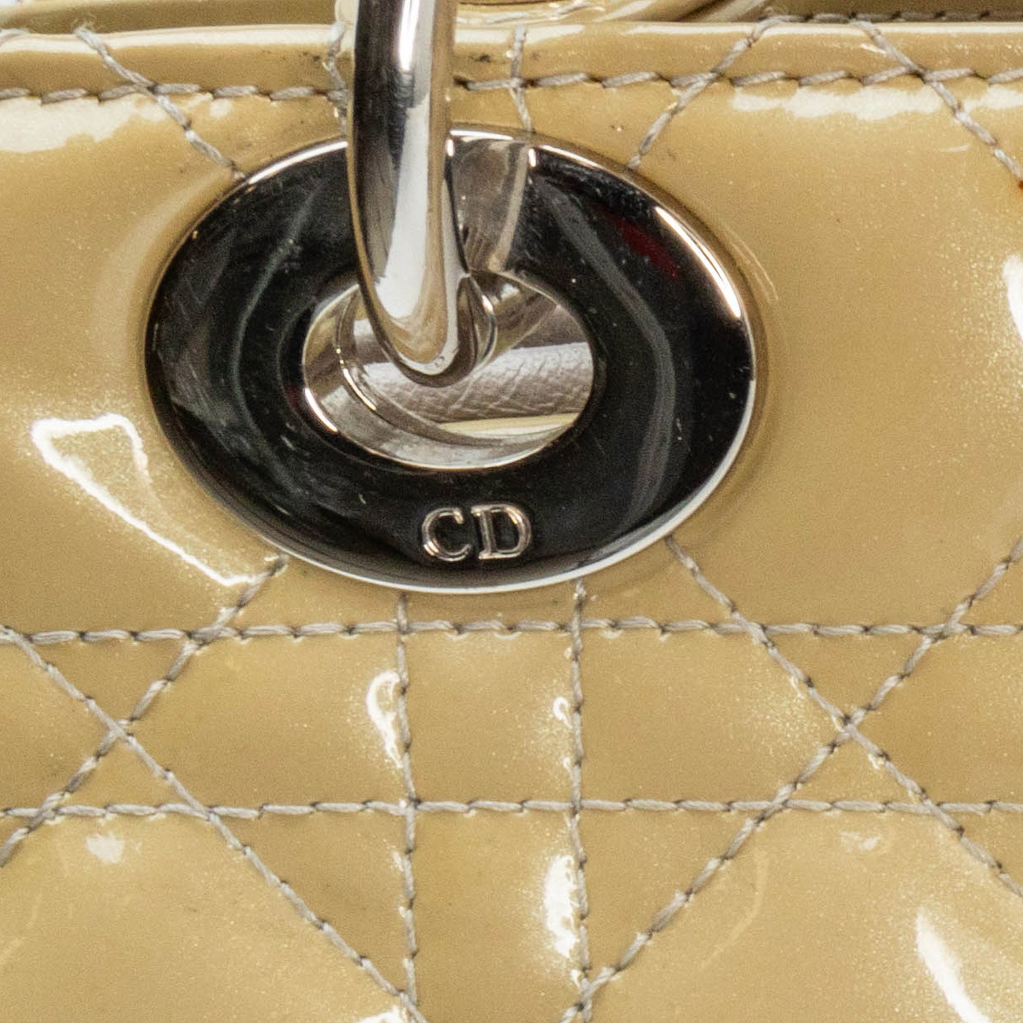 Medium Patent Cannage Lady Dior