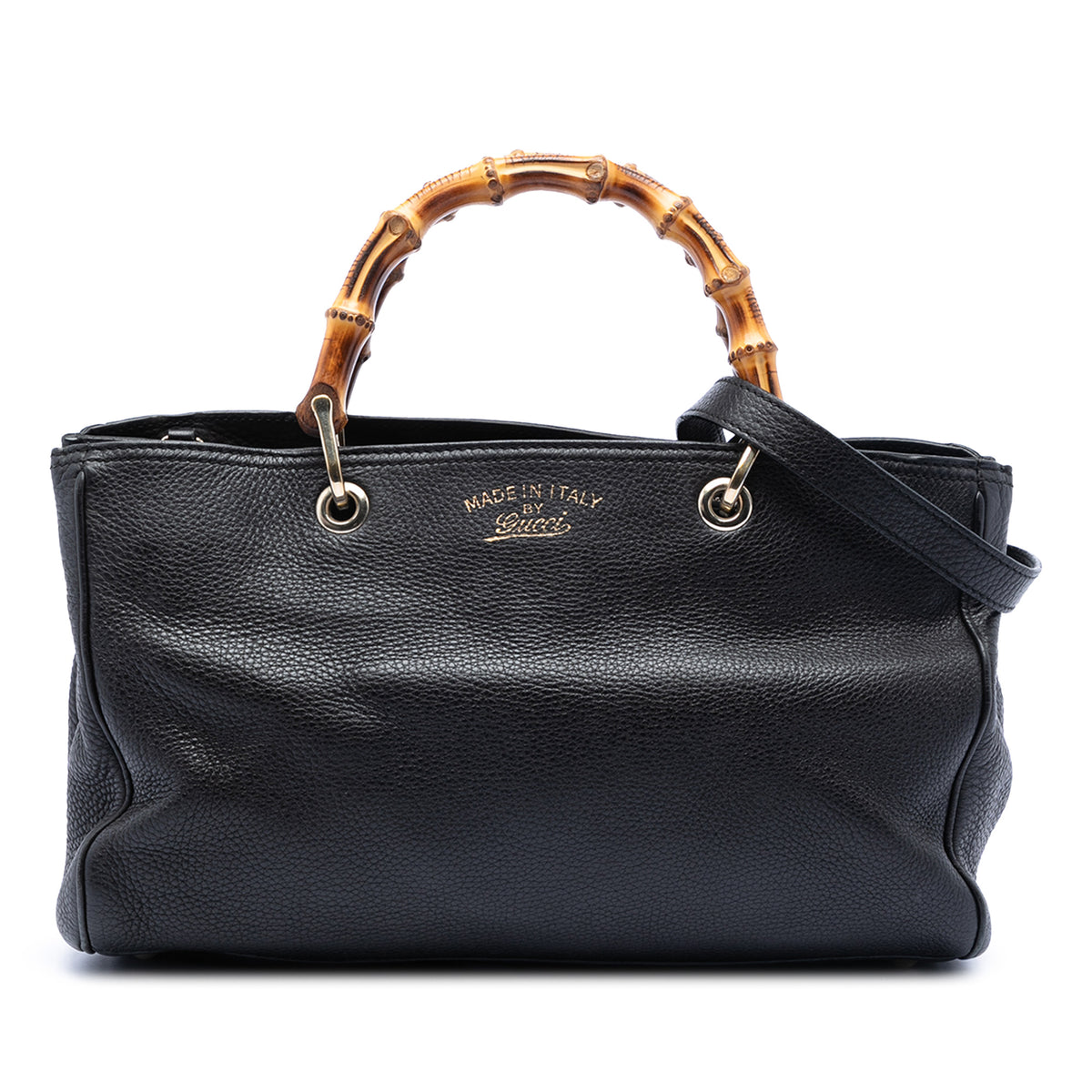 Medium Calfskin Bamboo Shopper Satchel