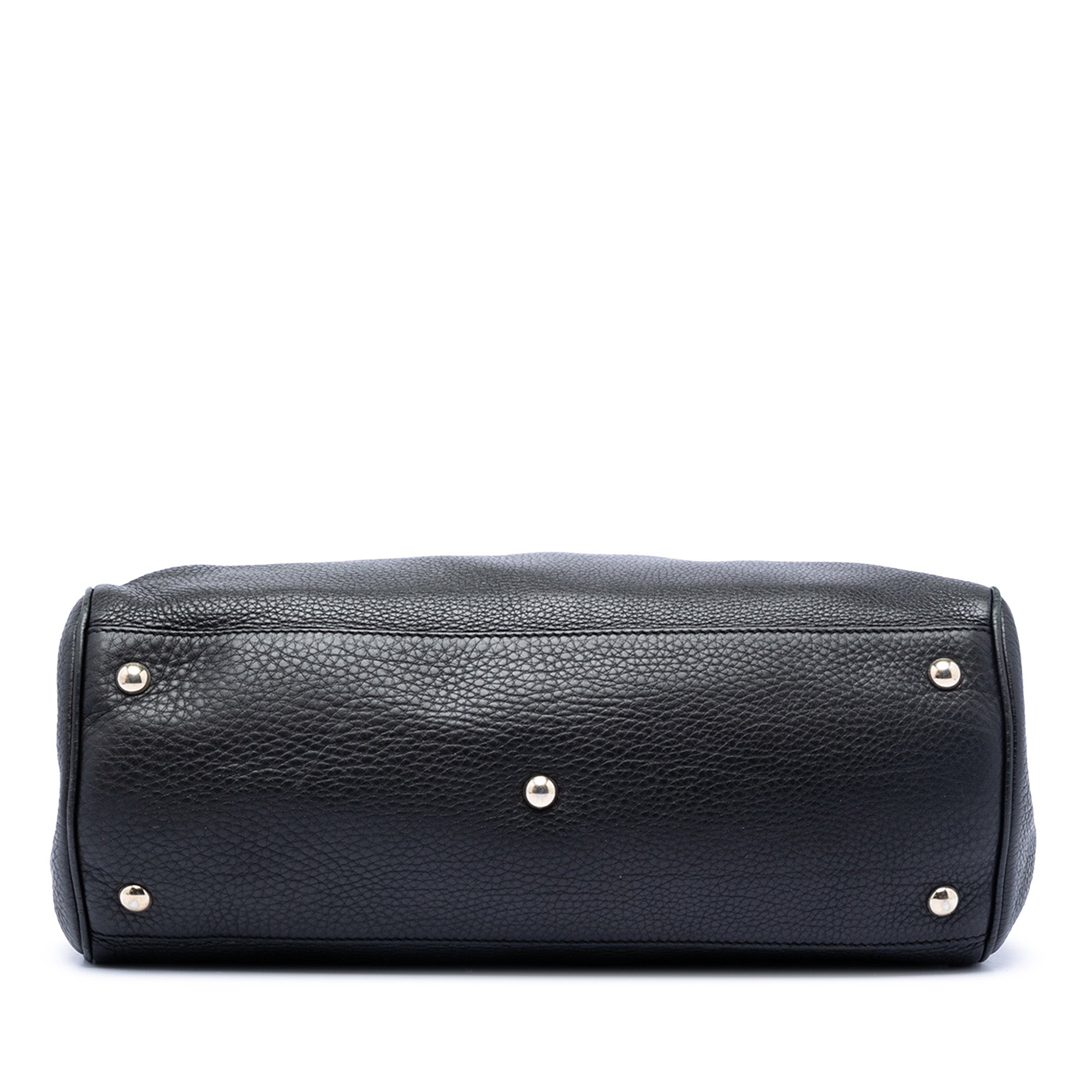 Medium Calfskin Bamboo Shopper Satchel