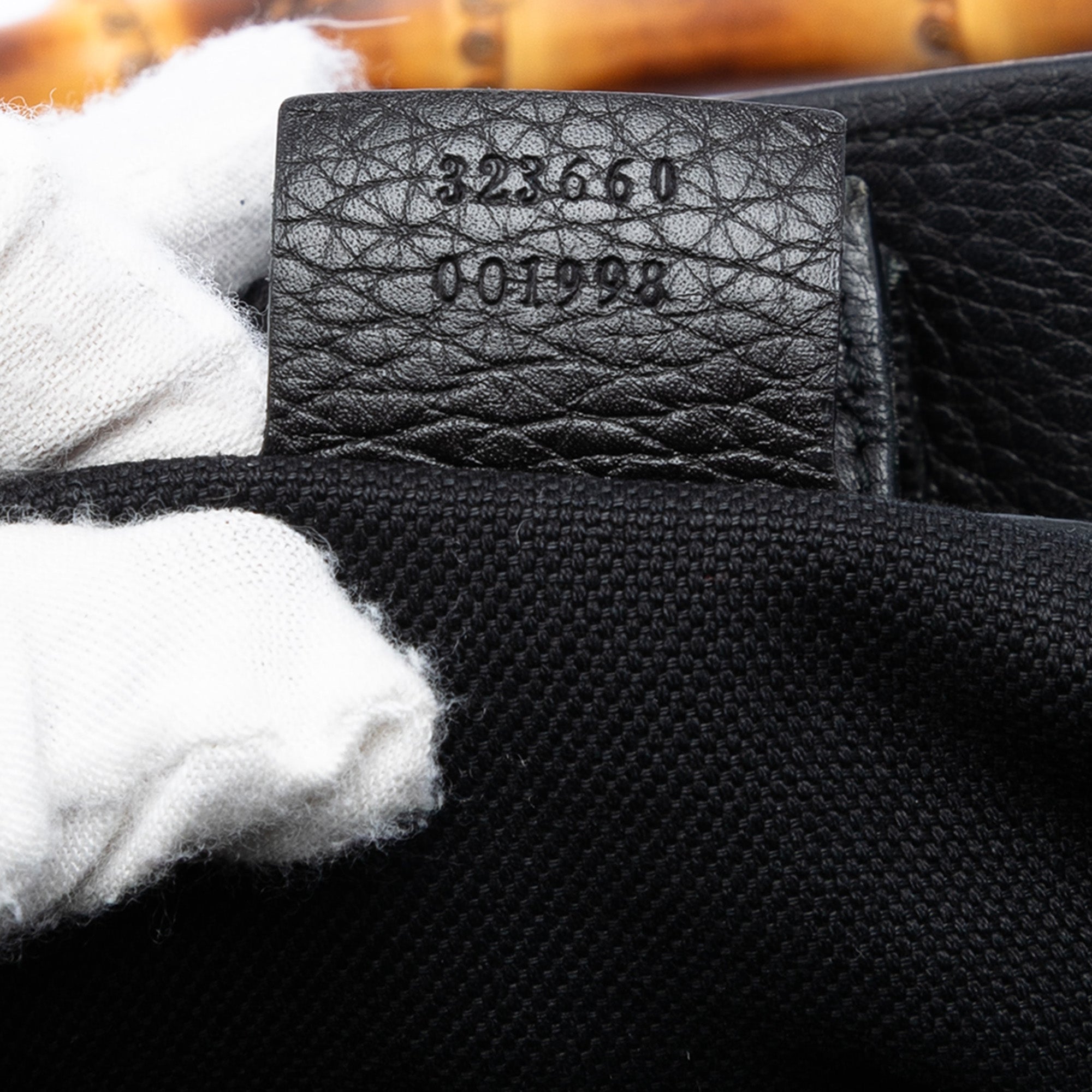 Medium Calfskin Bamboo Shopper Satchel