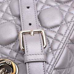 Medium Pearlescent Lambskin Cannage Lady Dior