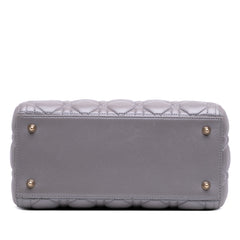 Medium Pearlescent Lambskin Cannage Lady Dior