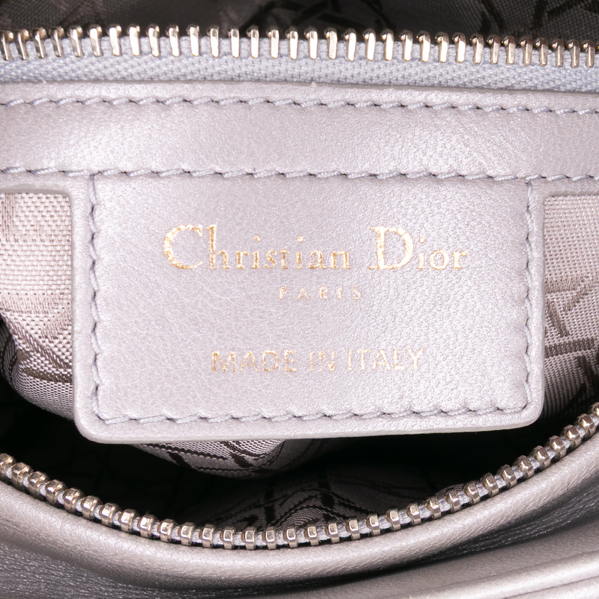 Medium Pearlescent Lambskin Cannage Lady Dior