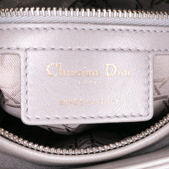 Medium Pearlescent Lambskin Cannage Lady Dior