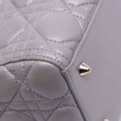 Medium Pearlescent Lambskin Cannage Lady Dior