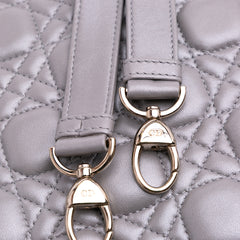 Medium Pearlescent Lambskin Cannage Lady Dior