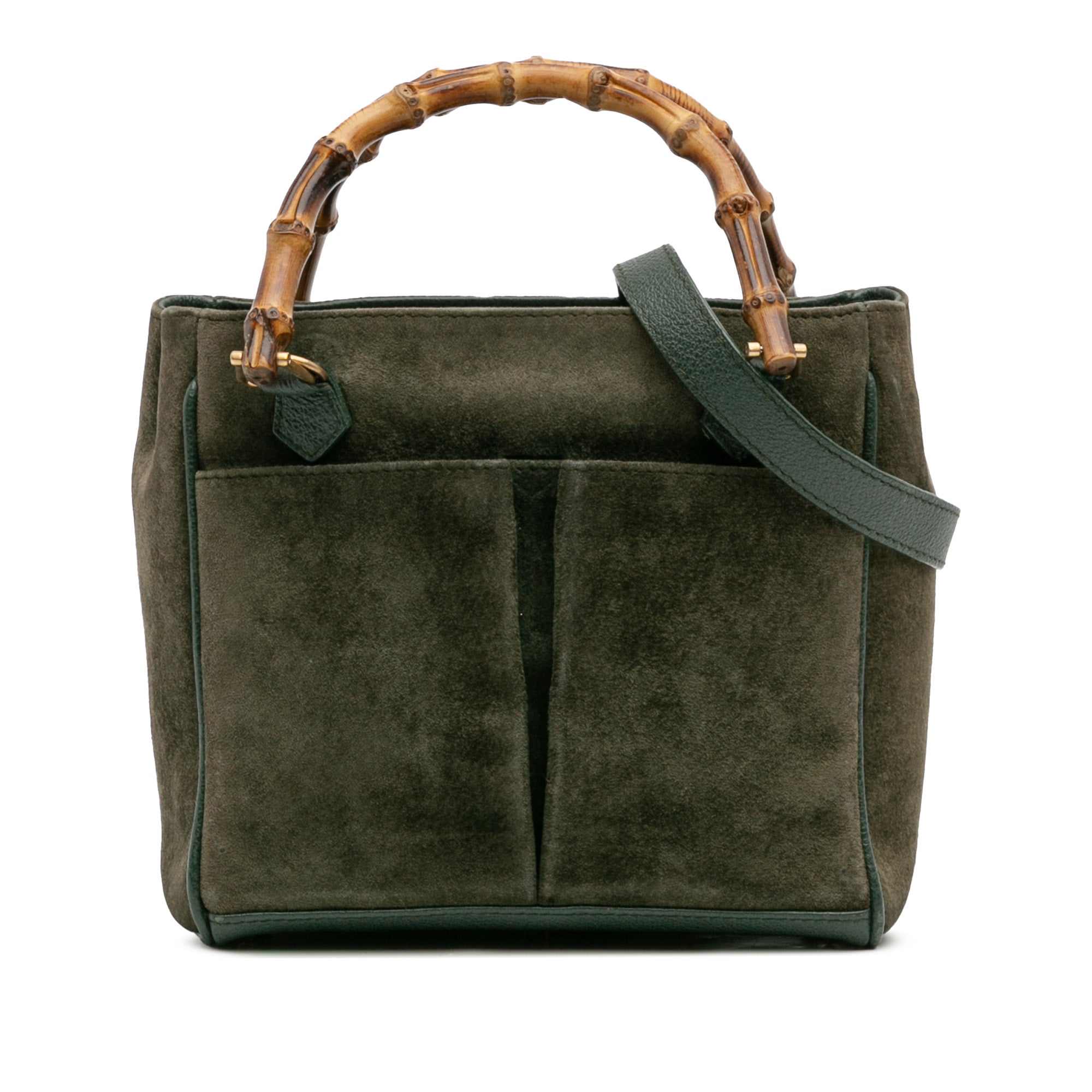 Suede Bamboo Satchel