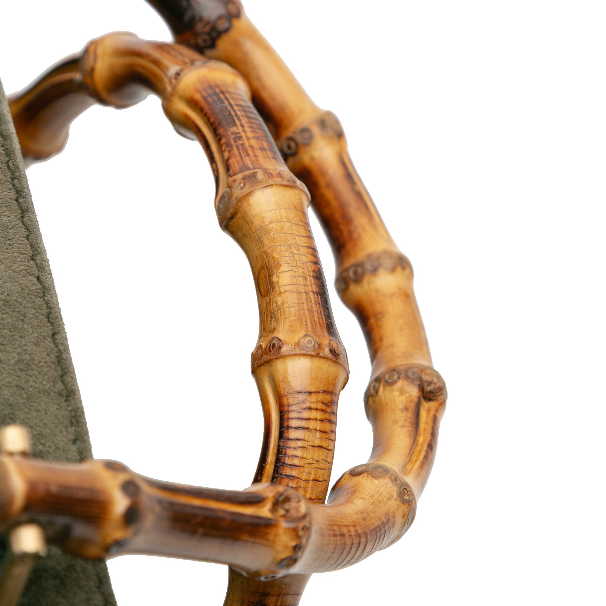 Suede Bamboo Satchel