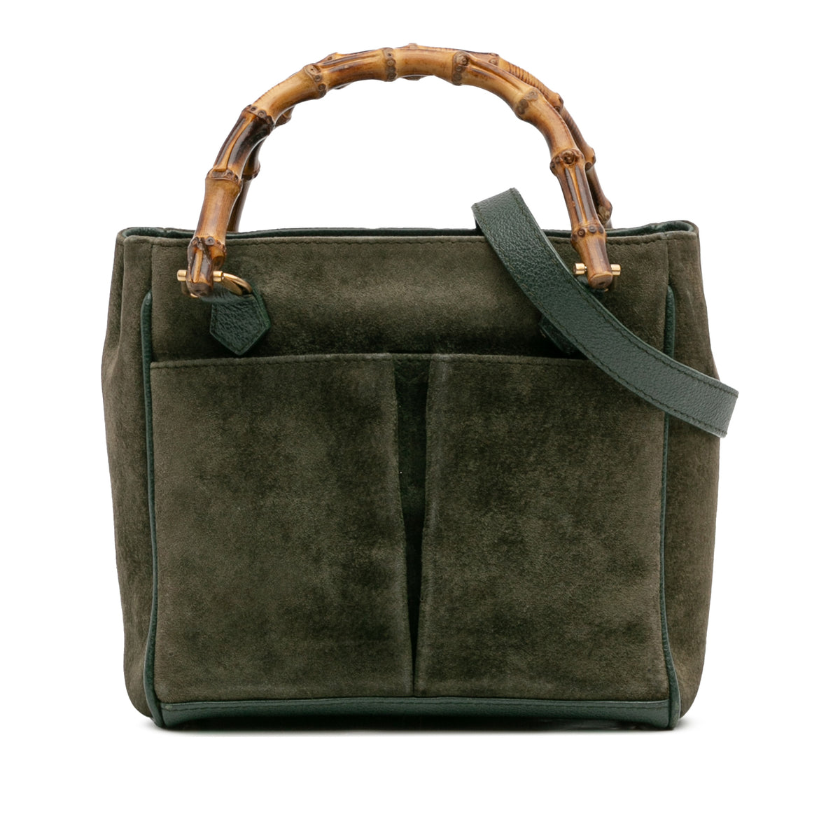 Suede Bamboo Satchel