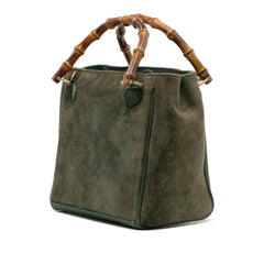 Suede Bamboo Satchel