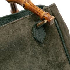 Suede Bamboo Satchel