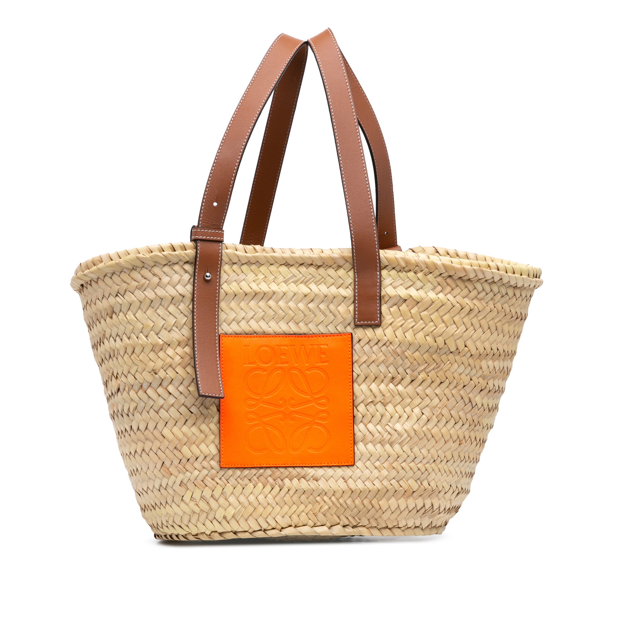 Large Raffia Basket Bag