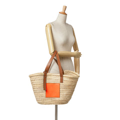 Large Raffia Basket Bag