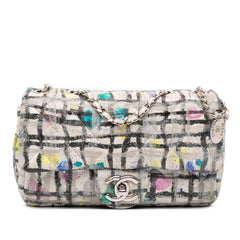Mini Rectangular Calfskin Hand Painted Graffiti Flap