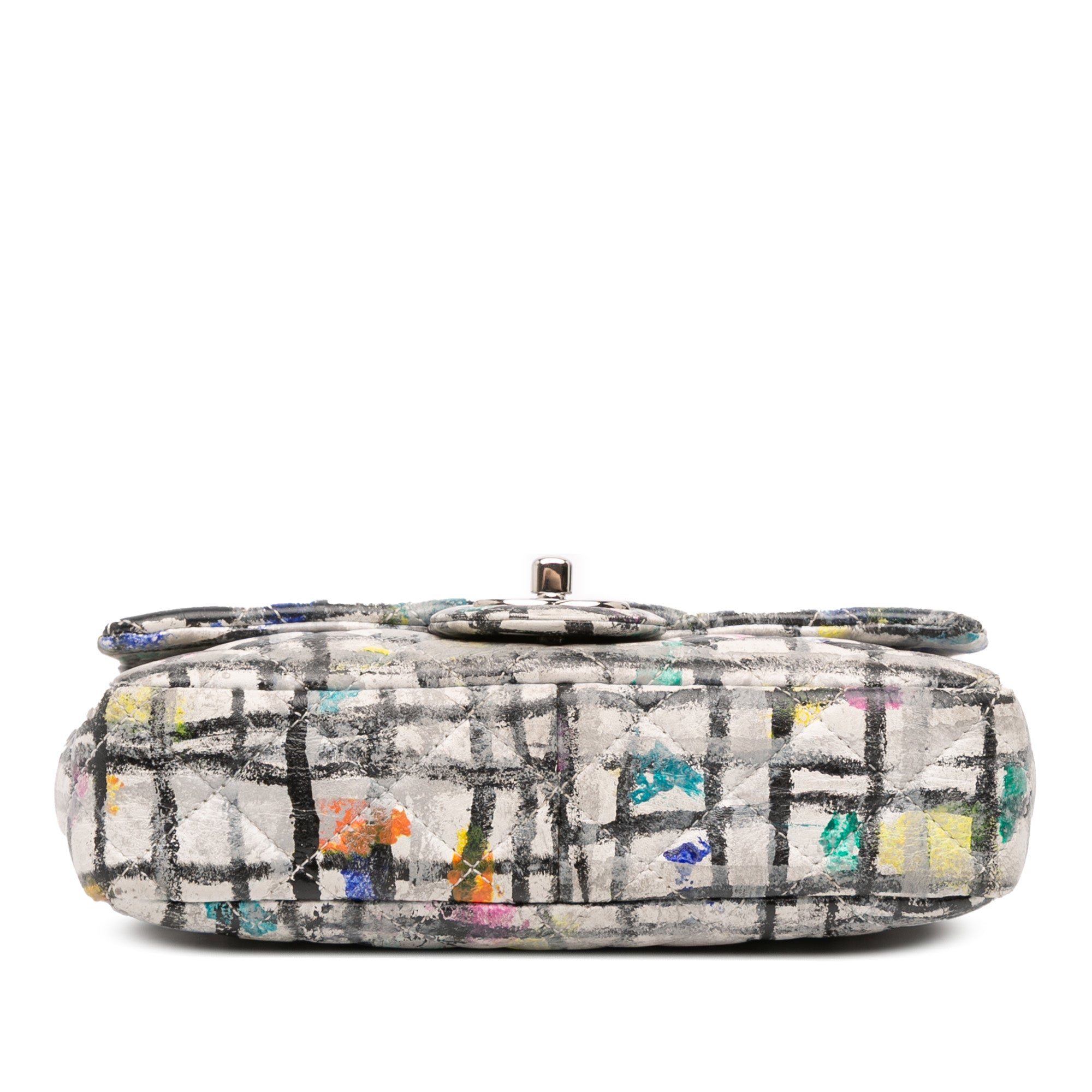 Mini Rectangular Calfskin Hand Painted Graffiti Flap