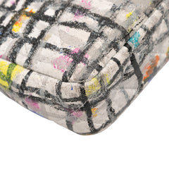 Mini Rectangular Calfskin Hand Painted Graffiti Flap