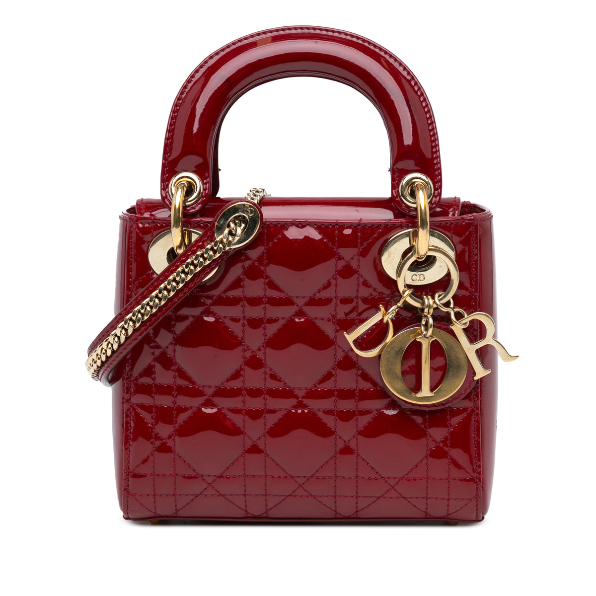 Mini Patent Cannage Lady Dior