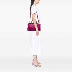 Medium Calfskin Bamboo Shopper Satchel