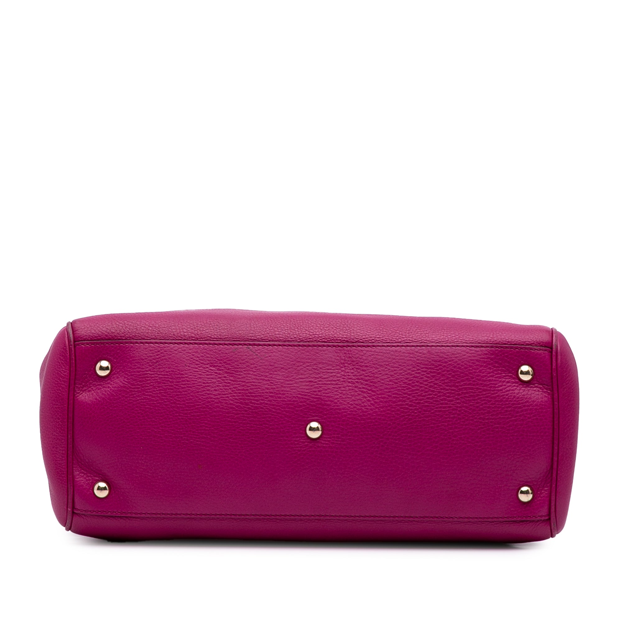 Medium Calfskin Bamboo Shopper Satchel