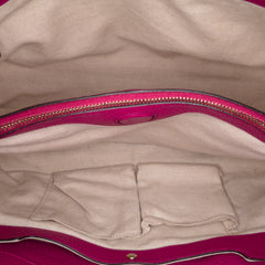 Medium Calfskin Bamboo Shopper Satchel