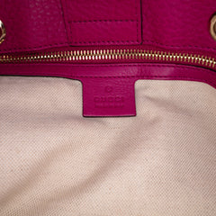 Medium Calfskin Bamboo Shopper Satchel